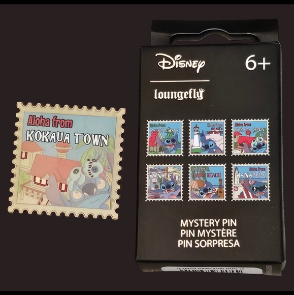 Stitch Stamp Pin Loungefly (Kokaua Town) - Picture 1 of 1